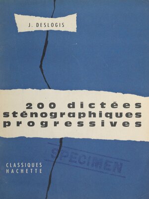 cover image of 200 dictées sténographiques progressives